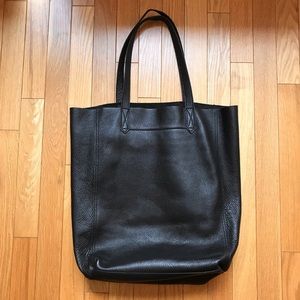 Black Cuyana Leather Tote